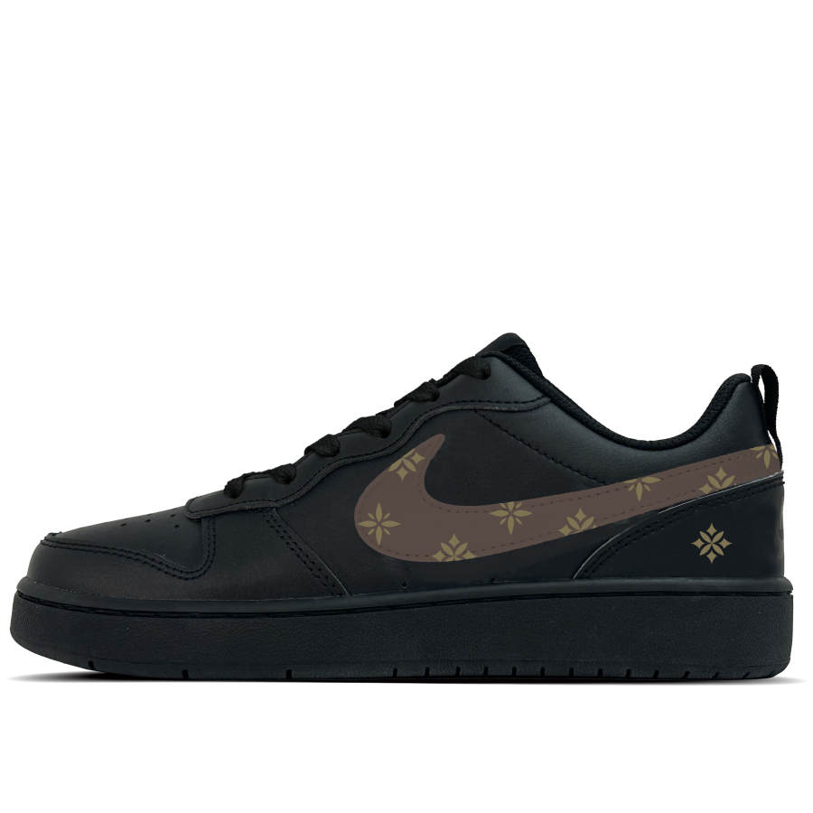 Nike Nike Court Borough Brown Rose Synthetic Leather Slip Resistant Low top Kids' Skateboarding Shoes Light Brown Teenagers