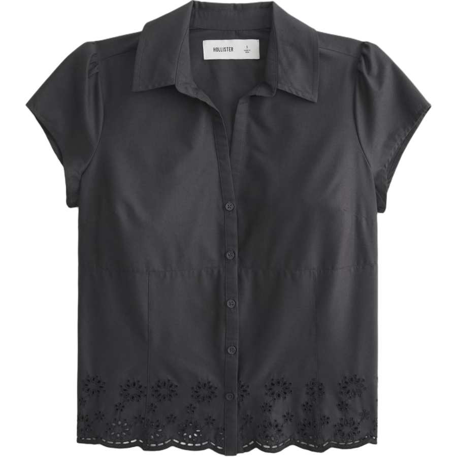Hollister/ Shirts Women's Black Lapel Moderate