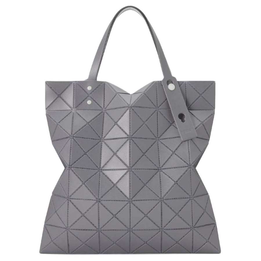 ISSEY MIYAKE Polyvinyl Chloride Resin & Polyester & Nylon Tote Handbag Unisex Gray