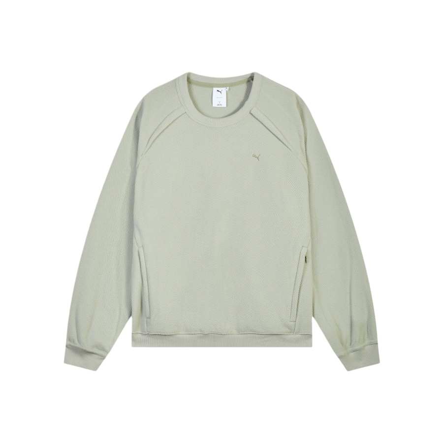 PUMA Future OFF1CE Thermal Fleece Lined Loose Fit Crew Neck Knitted Fabric Sweatshirt Unisex