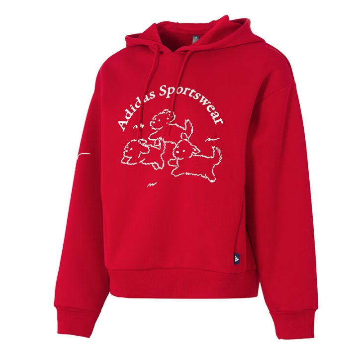 Adidas Adidas Sweatshirts Women's Red Hooded Moderate Regular