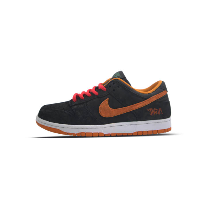 Nike Nike Dunk SP Black Orange Storm Thermal Coverage Abrasion Resistant Slip Resistant Low top Skateboard Shoes Unisex