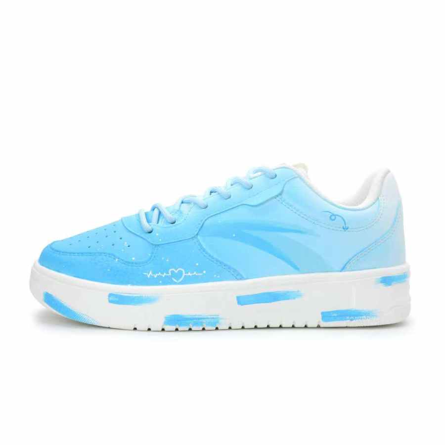 Anta Easy Blue Ocean Heartbeat, Fashion Trend, Comfortable Versatile Synthetic Leather Lightweight Low top