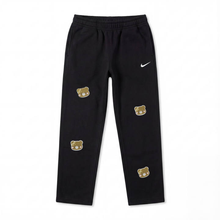 Nike Nike Extraordinary Cute Bear Applique Fleece Lined Casual Knitted Sweatpants Unisex