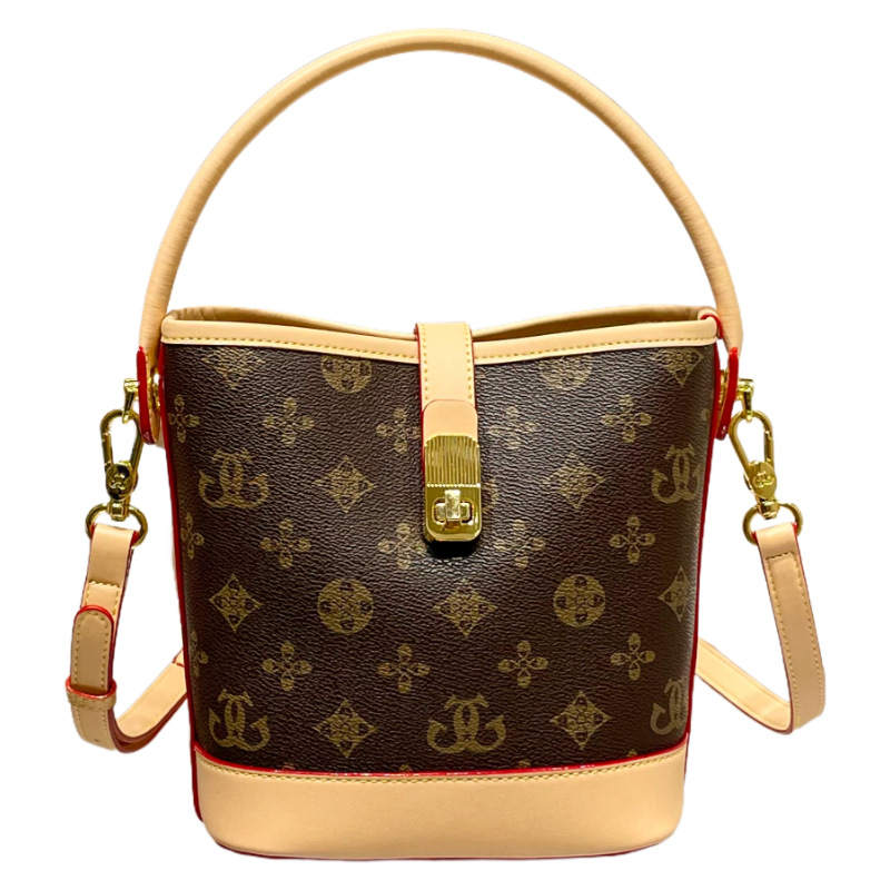 PAYOT PAYOT Synthetic Leather Handbag Women's Monogram Coffee
