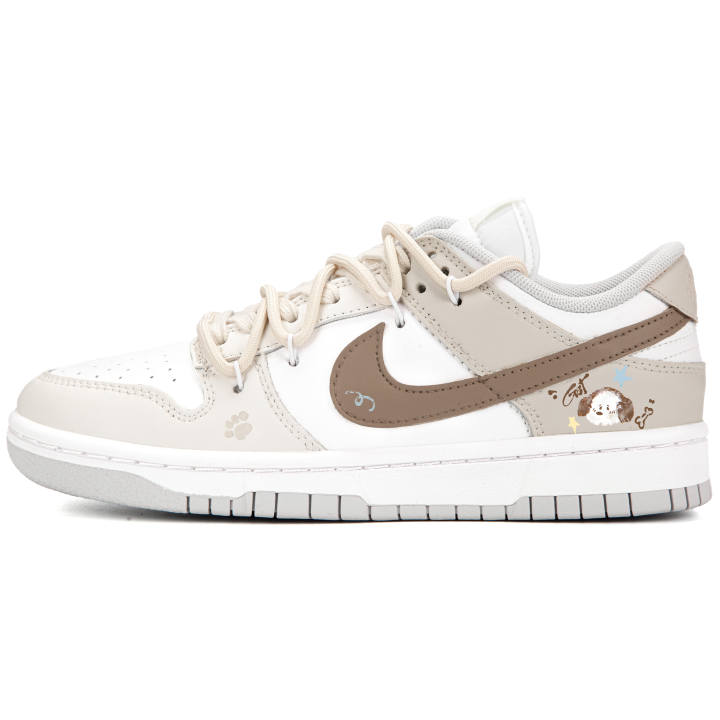 Nike Nike Dunk Wang Star Tribe Abrasion Resistant Low top Skateboard Shoes Men's Beige Brown