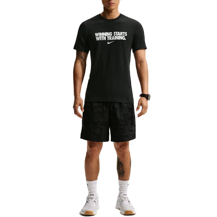 Nike Nike Dri Fit T Shirts Men's Black Crew Neck Moderate