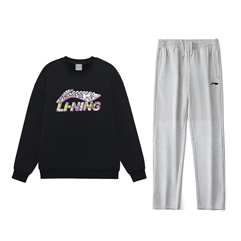 Li-Ning Li Ning Casual Sportswear Unisex Black+Coin Gray