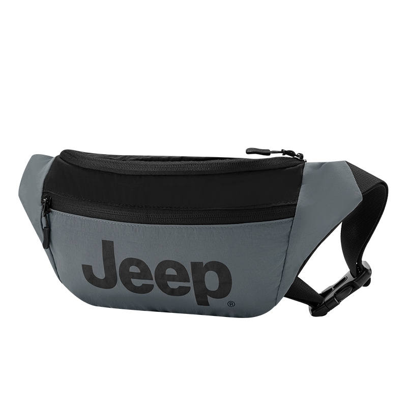 Jeep Nylon Fanny Pack Regular Unisex Cool Gray/Vibrant Orange/Olive Green