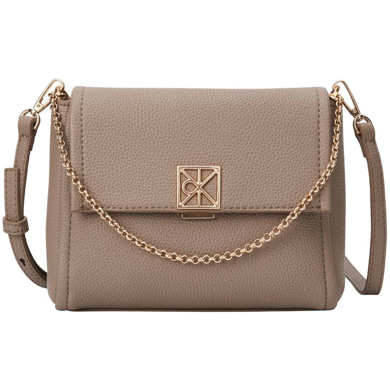 CALVIN KLEIN Synthetic Material Shoulder Bag, Crossbody Bag, Handbag Women's Sandstone Brown