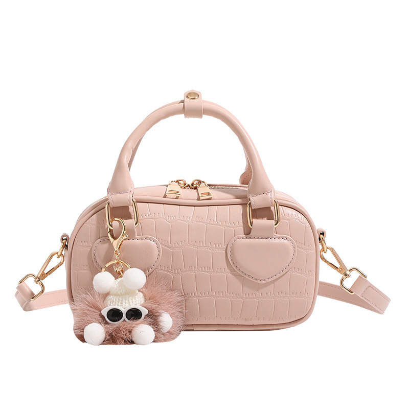 PAYOT Synthetic Leather Handbag Regular Women's Pink/Ecru/Black