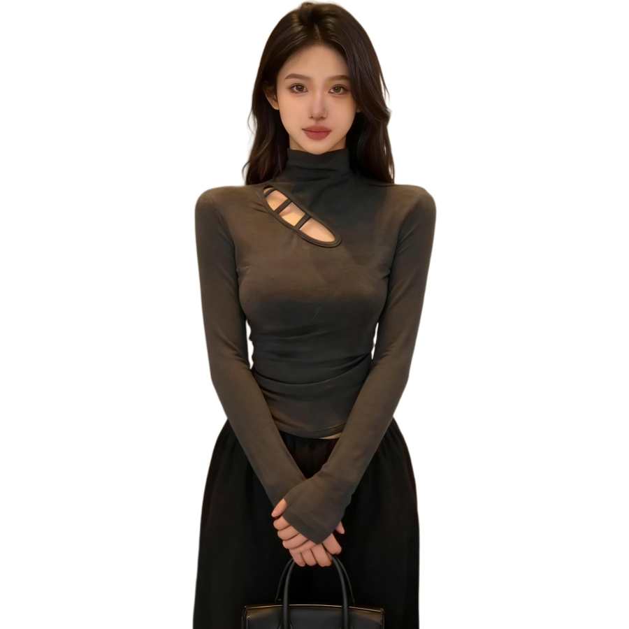 VENICEW T Shirts Women's Turtleneck Moderate Other