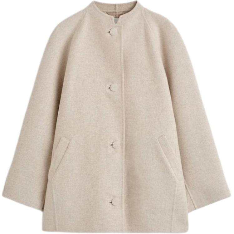 COS Jackets Women's Beige Stand Collar Moderate Other