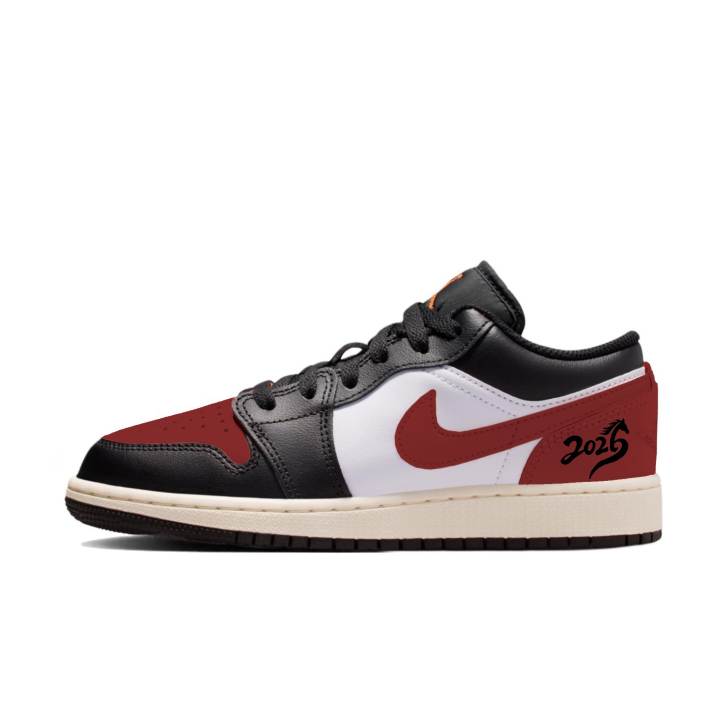 Jordan Jordan Air Jordan 1 Crimson Ink Trend Slip Resistant Abrasion Resistant Slip Resistant Abrasion Resistant Low top