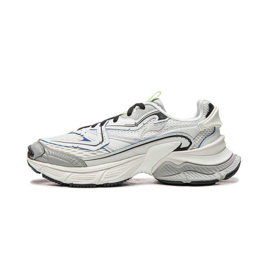 Li-Ning Li Ning Xingji Cushioning Abrasion Resistant Breathable Low top Chunky Sneakers Men's Gray White