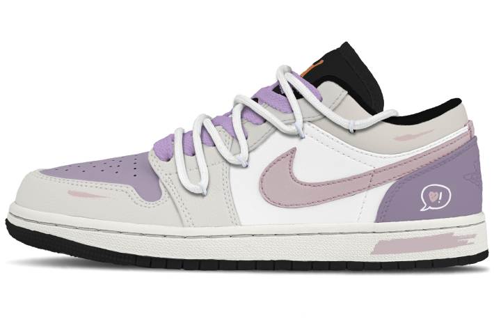Jordan Jordan Air Jordan 1 Sweet Taro Slip Resistant Abrasion Resistant Slip Resistant Abrasion Resistant Low top