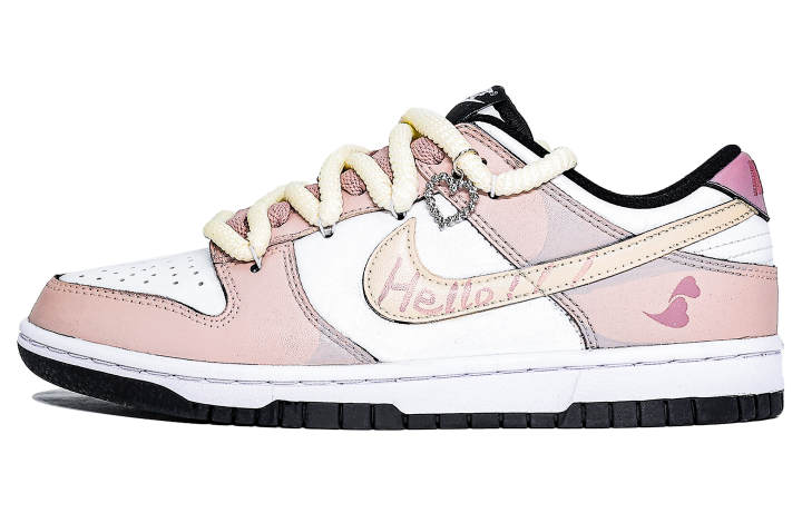Nike Nike Dunk Abrasion Resistant Slip Resistant Low top Skateboard Shoes Unisex Pink