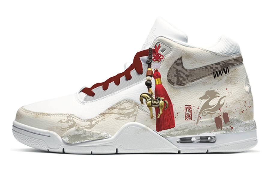 Nike Nike Flight Legacy Golden Spear And Iron Horse Abrasion Resistant Abrasion Resistant Mid top Vintage Basketball Shoes