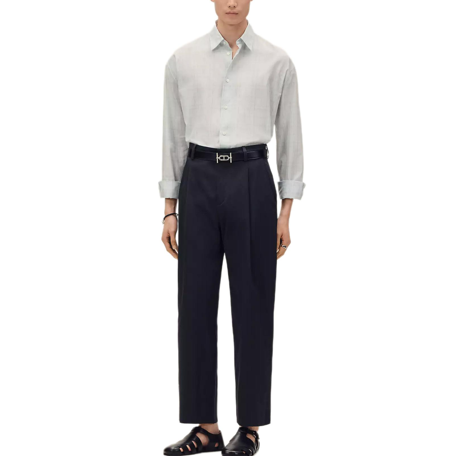 HERMES HERMES Casual Pants Men's Marine Blue Moderate Other