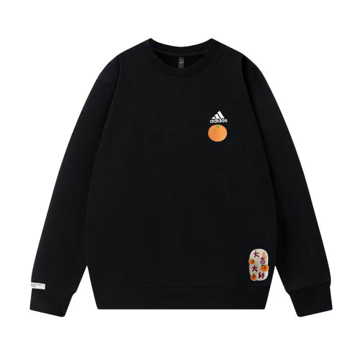 Adidas Adidas LABEL Sweatshirts Unisex Black Crew Neck Moderate Regular