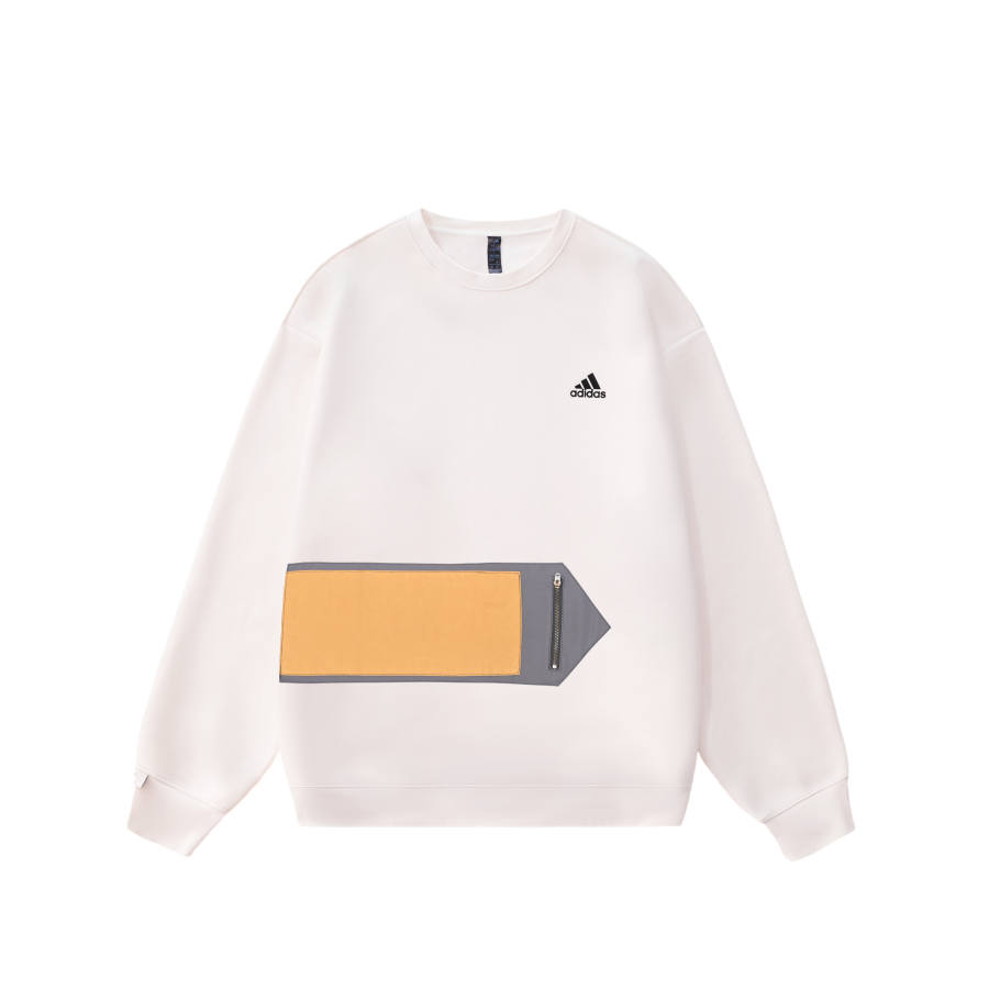 Adidas Adidas LABEL Sweatshirts Unisex White Crew Neck Moderate Regular
