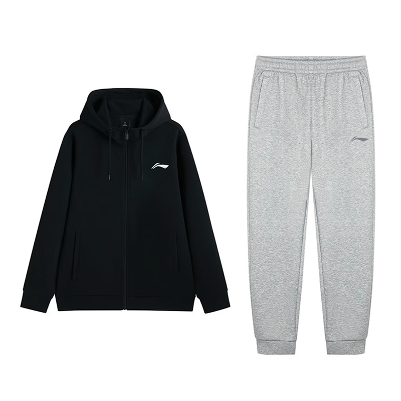Li-Ning Li Ning Casual Sportswear Unisex Black+Heather Gray
