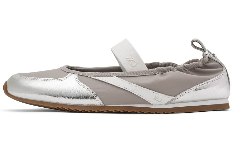 CHARLES&KEITH Small Ck Flat Mary Jane Shoes 1.1cm Women's Silver