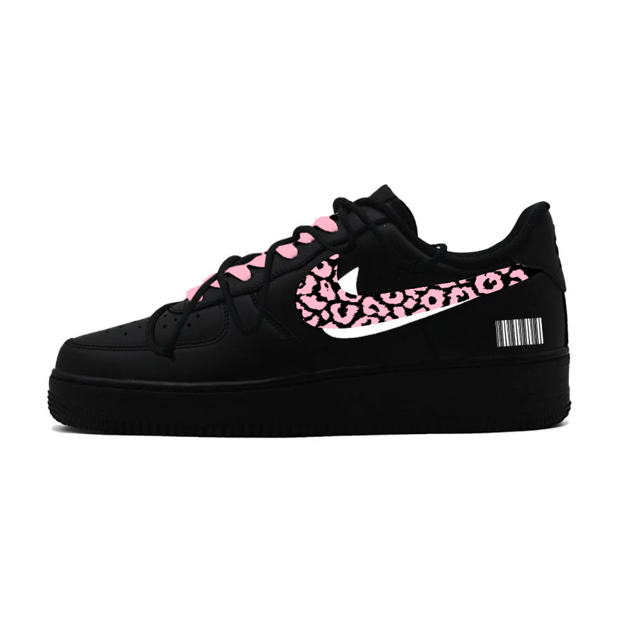 Nike Nike Air Force 1 Air Force 1, Sweet Wild Signal Low top Skateboard Shoes Unisex Black Pink