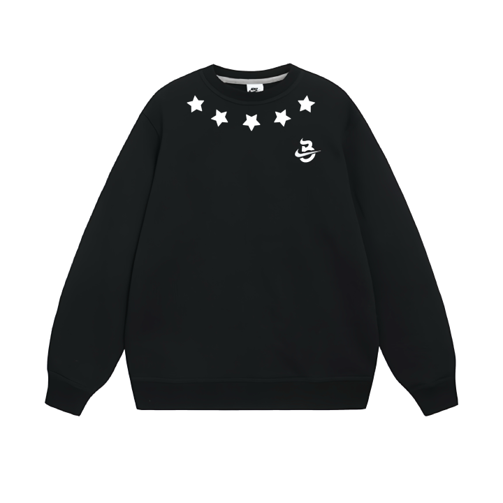 Nike Nike Club Sweatshirts Unisex Black Crew Neck Moderate Regular