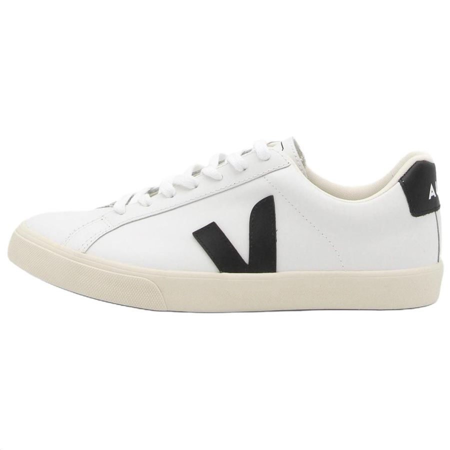 VEJA Esplar Leather Low top Skateboard Shoes Men's White & Black