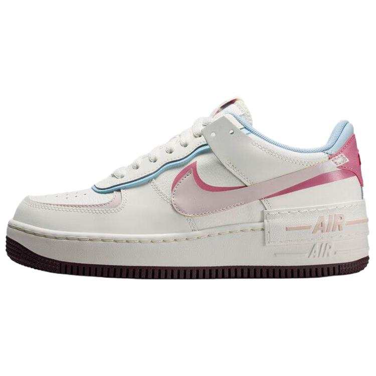 Nike Nike Air Force1 Shadow Leather Cushioning Low top Skateboard Shoes Women's White