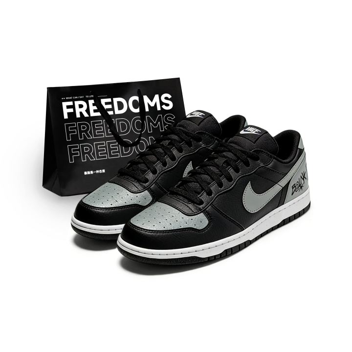 Nike Nike Big NIKE LOW top Skateboard Shoes Unisex Black Gray