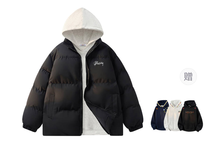 DEERWAY DEERWAY Puffer Jackets Unisex Stand Collar Thickened Padded Puffer Jacket