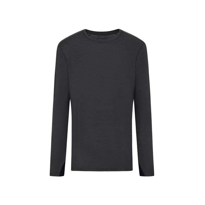 SALOMON FALCON FLY PL WOOL MIX LS TEE M Running T Shirt Men's Pitch Black