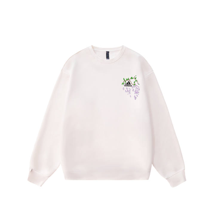 Adidas Adidas LABEL Sweatshirts Unisex White Crew Neck Moderate Regular