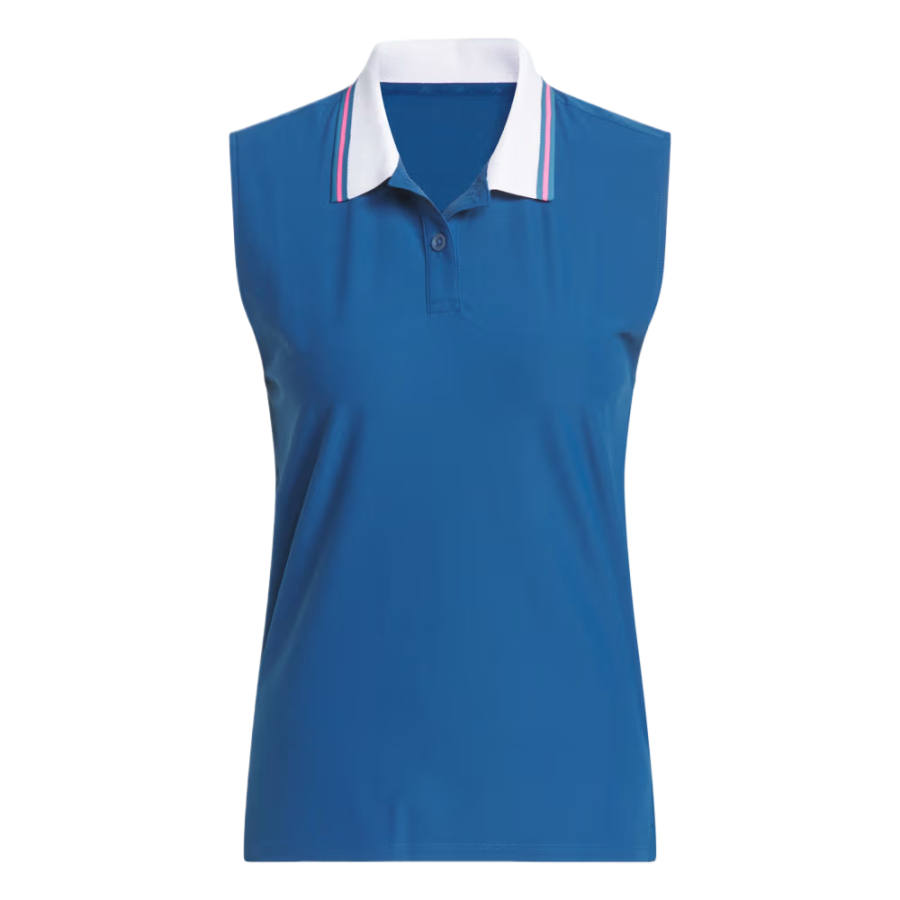 Adidas Adidas Golf Clothing Women's Dark Gas Blue Polo Collar Moderate