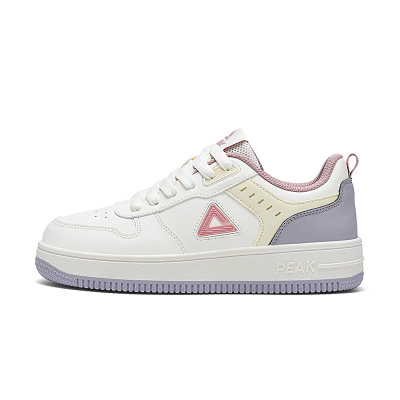 PEAK White Sneakers Trendy Low top Skateboard Shoes Ecru Unisex