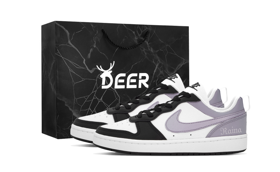 Nike Nike Court Borough DEER Dreamy Purple Smoke Leather Abrasion Resistant Slip Resistant Low top Skateboard Shoes Women's