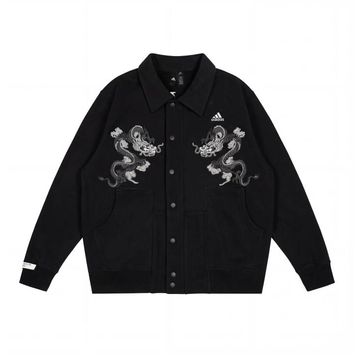 Adidas Adidas Sweatshirts Unisex Black Lapel Thickened Regular