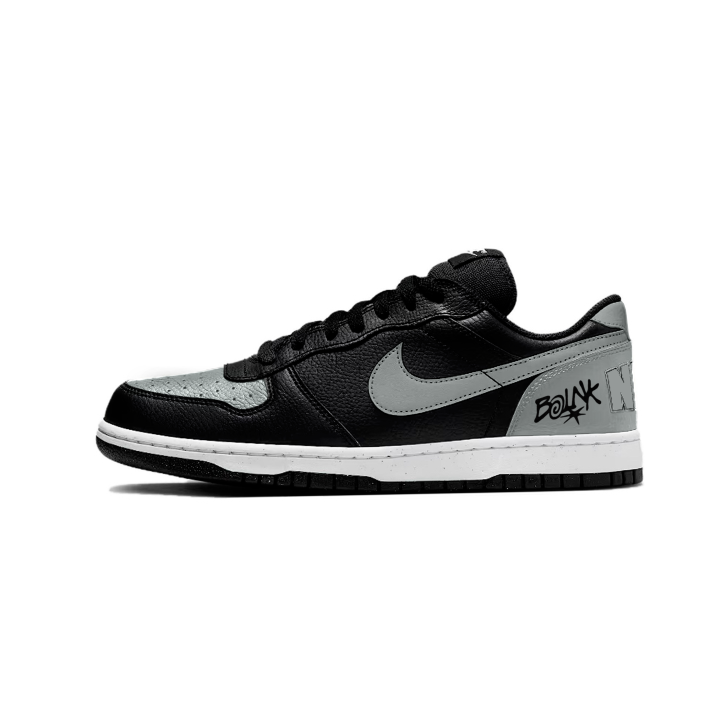 Nike Nike Big NIKE LOW Abrasion Resistant Breathable Low top Skateboard Shoes Unisex Black Gray
