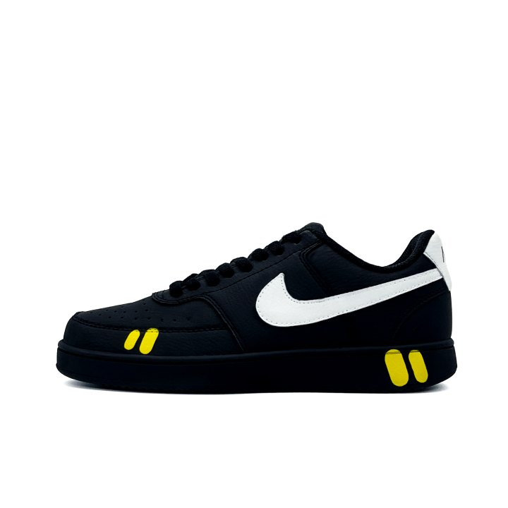 Nike Nike Court Vision 1 Cute Yellow Path Marker Synthetic Leather, Top Grain Cow Leather