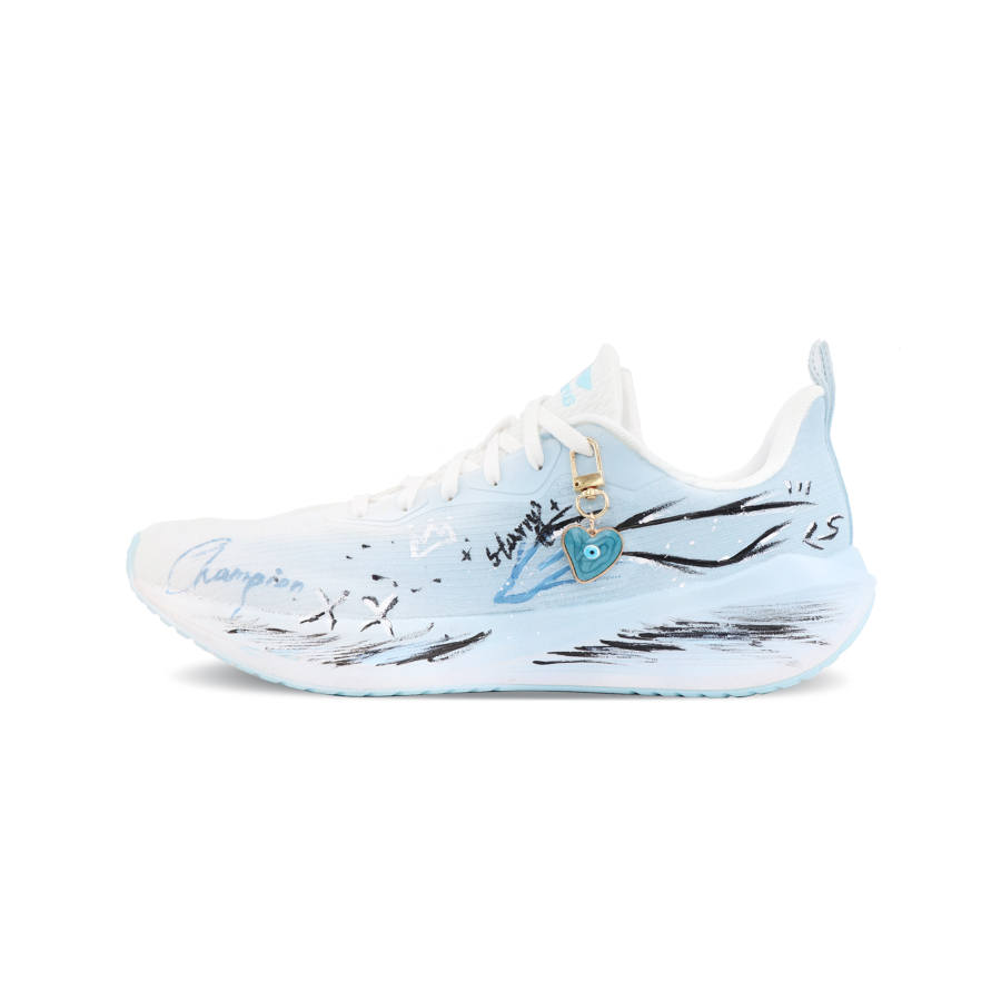 Li-Ning Li Ning Wuyue Mesh Cushioning Slip Resistant Low top Casual Running Shoes Unisex Blue