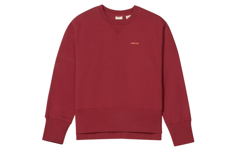 Levis Sweatshirts Unisex Burgundy Crew Neck Moderate