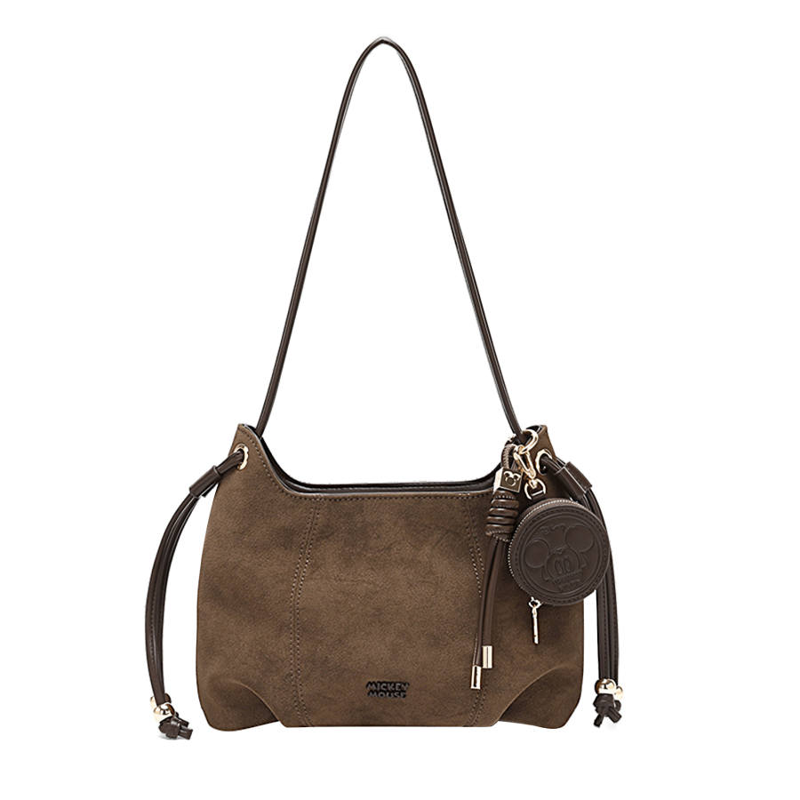 Disney Mickey Mouse Pu Shoulder Bag Regular Women's Brown, Black