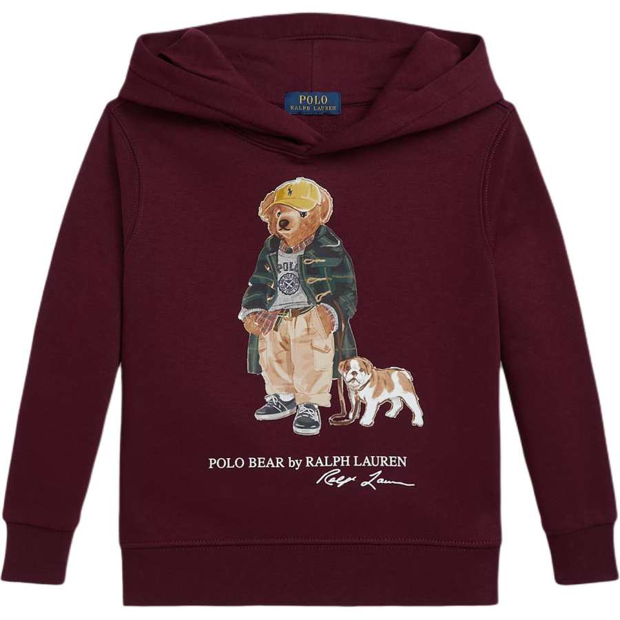 Polo Ralph Lauren Sweatshirt Polo Bear Classic Burgundy Children Aged 3 7 Years Old