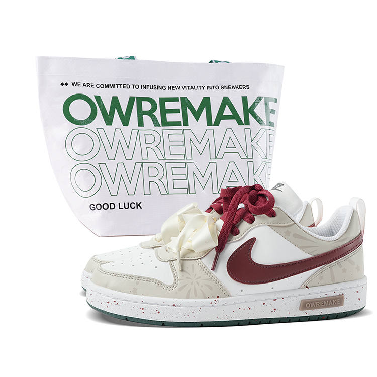 Nike Nike Court Borough Low top Kids' Skateboarding Shoes Khaki White Teenagers