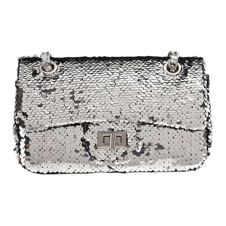 PAYOT PAYOT Sequins Crossbody Bags Regular Women's Silver
