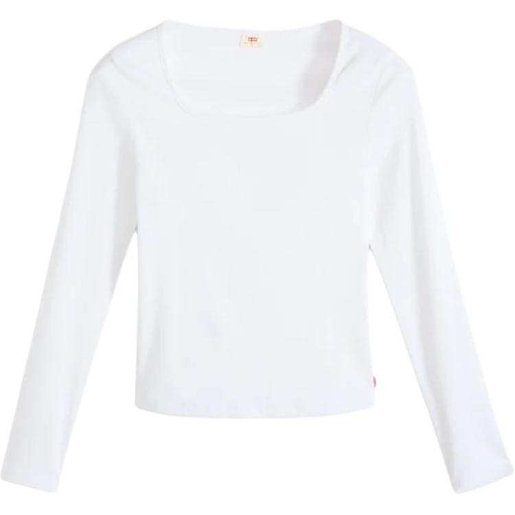 Levis Levis T Shirts Women's Bright White Square Collar