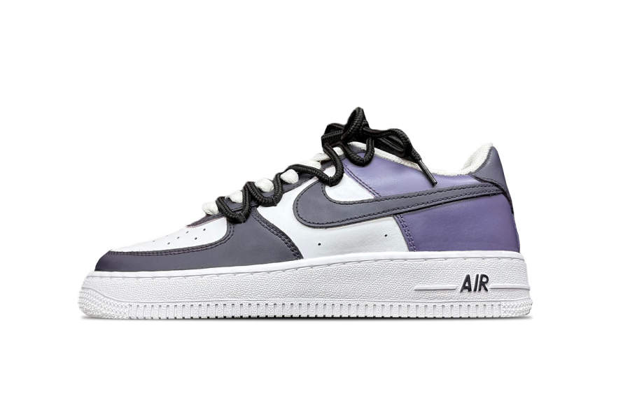 Nike Nike Air Force 1 Purple Smoke Gang Leather Thermal Cushioning Coverage Abrasion Resistant Slip Resistant