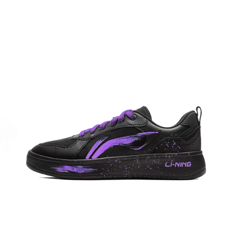 Li-Ning Li Ning Wheat Age Swift Purple Flying Star Slip Resistant, Abrasion Resistant, Breathable, Height Increasing Low top
